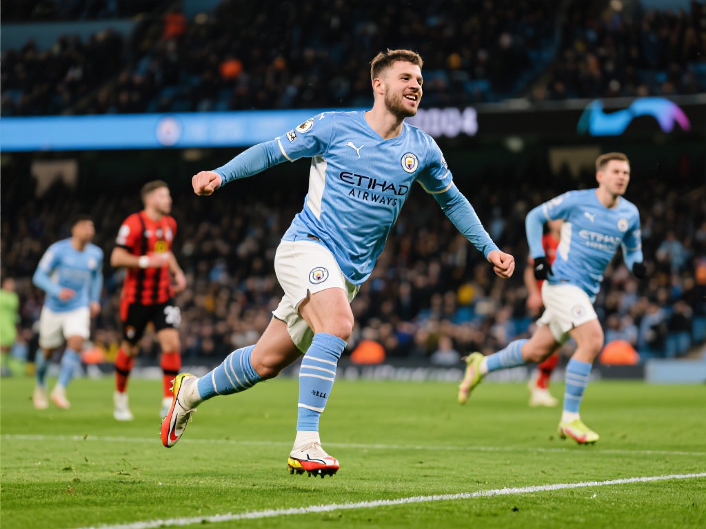 CCTV5直播曼城冲刺英超5连胜，哈兰德回归战双杀！